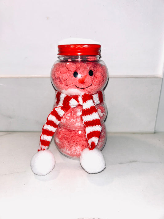 Snowman filled with bath crumble - Christmas Scents