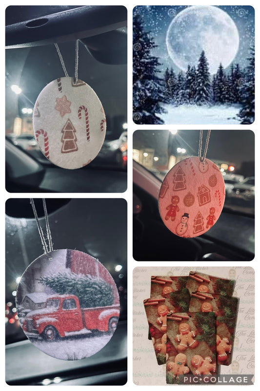 Christmas Design Hanging Card Car Freshener  ~ Sol Collection (SDJ)